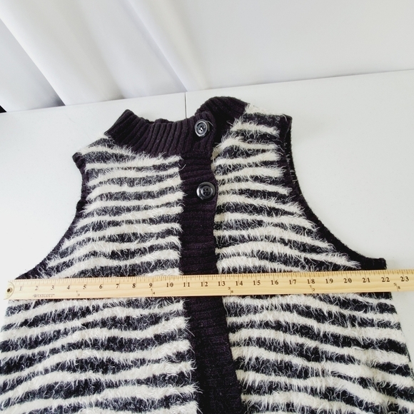 Chico's Wool Mohair Blend Knit Vest Size 3 (XL/16) Sleeveless Sweater Cardigan - Picture 5 of 11